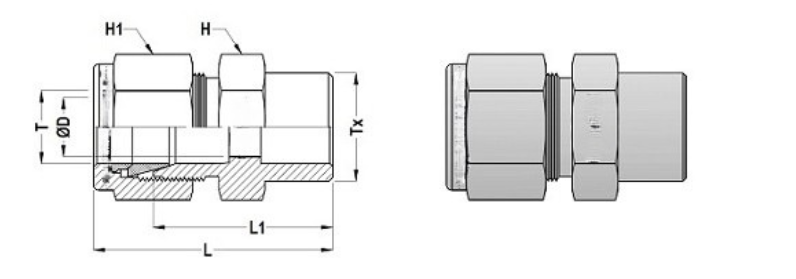 Male Connector Dimensions